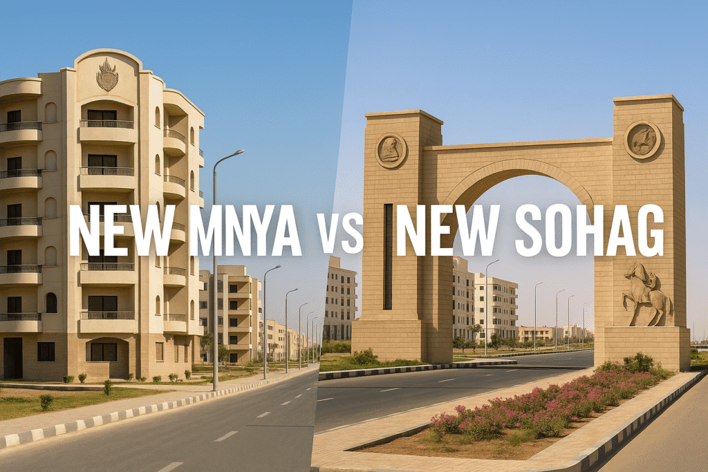 مقارنة شاملة بين مدينة سوهاج الجديدة ومدينة المنيا الجديدة