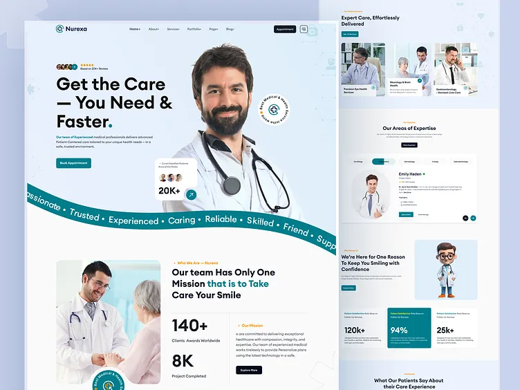 تصميم مواقع طبية احترافية للأطباء والعيادات