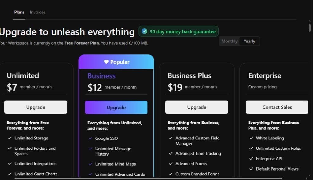 مراجعة شاملة لـ منصة ClickUp 