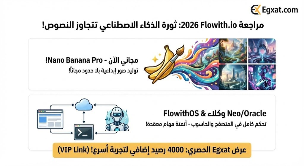مراجعة موقع Flowith.io لعام 2026 - ثورة في عالم الذكاء الاصطناعي