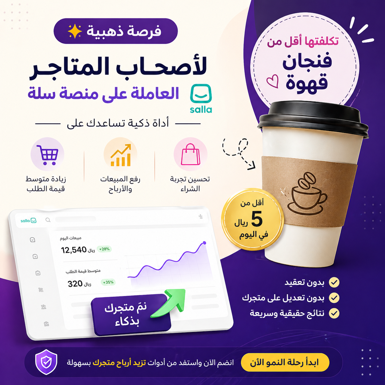 زيادة المبيعات علي متاجر سلة السعودية - الامارات - زيادة نسبة التحويل